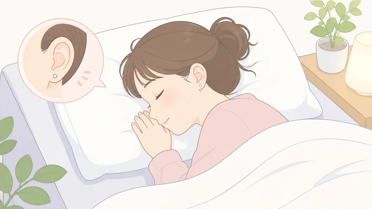 ファーストピアスで寝る時に横向きは大丈夫？負担を減らす寝方のコツ