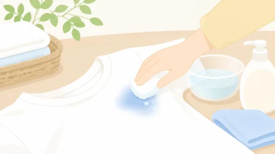 汗による青いシミの落とし方|衣類の素材別にやさしく洗うコツ