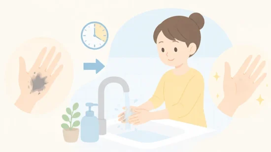 習字の墨が手についたときの落とし方と肌にやさしいお手入れ方法